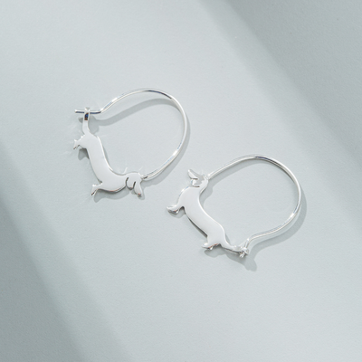 DACHSHUND HOOP EARRINGS (PAIR)