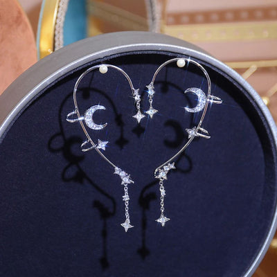 CELESTIAL MOON & STAR EAR CUFFS (PAIR)