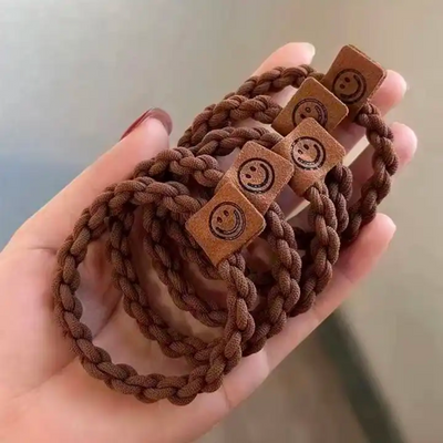 SMILEY FACE HAIR TIE (5 pcs)