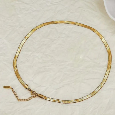 GOLD HERRINGBONE NECKLACE