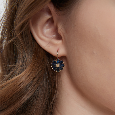 DAISY SAPPHIRE EARRINGS (PAIR)