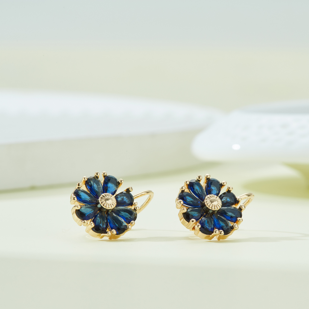 DAISY SAPPHIRE EARRINGS (PAIR)