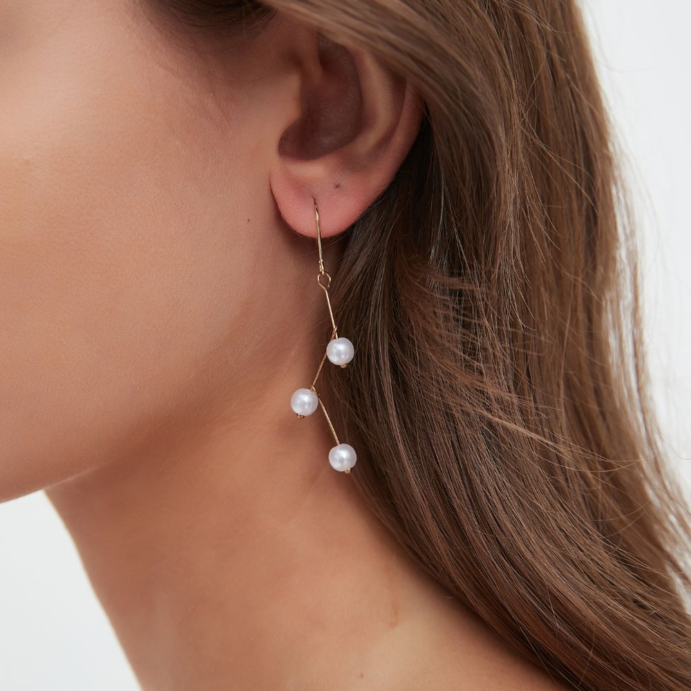 VINTAGE BOHO PEARL EARRINGS (PAIR)