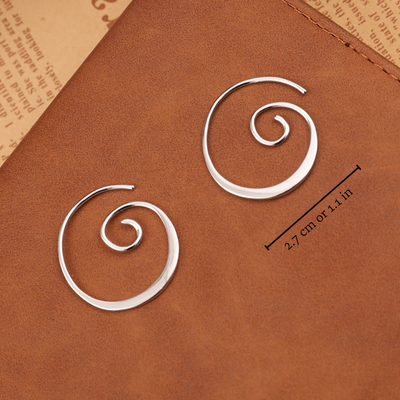 SPIRAL HOOP EARRINGS (PAIR)