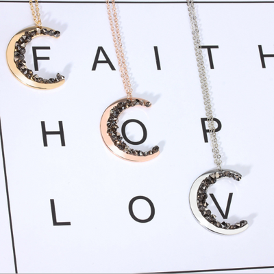 CRYSTAL MOON NECKLACE