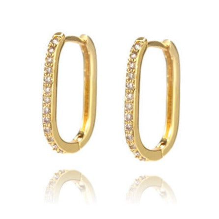 Sirius U Shaped Gold Earrings