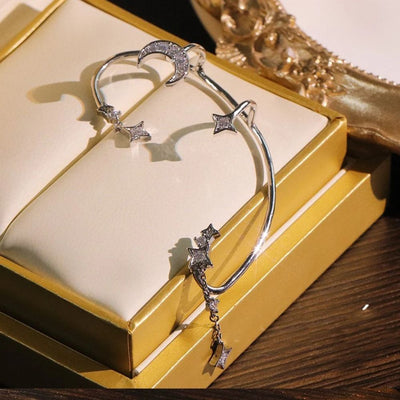 CELESTIAL MOON & STAR EAR CUFFS (PAIR)