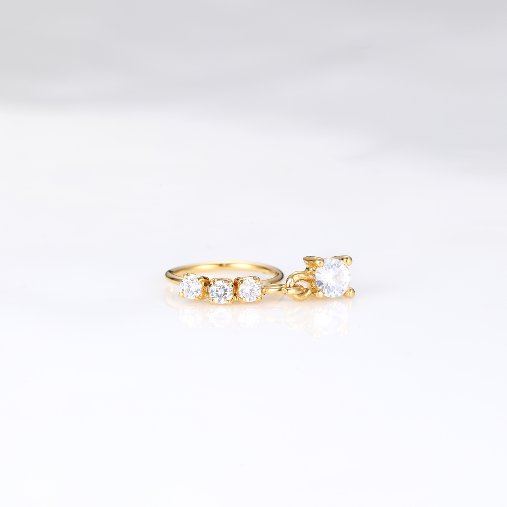 DANGLING DIAMOND NOSE RING
