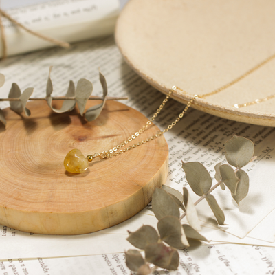 RAW CITRINE NECKLACE