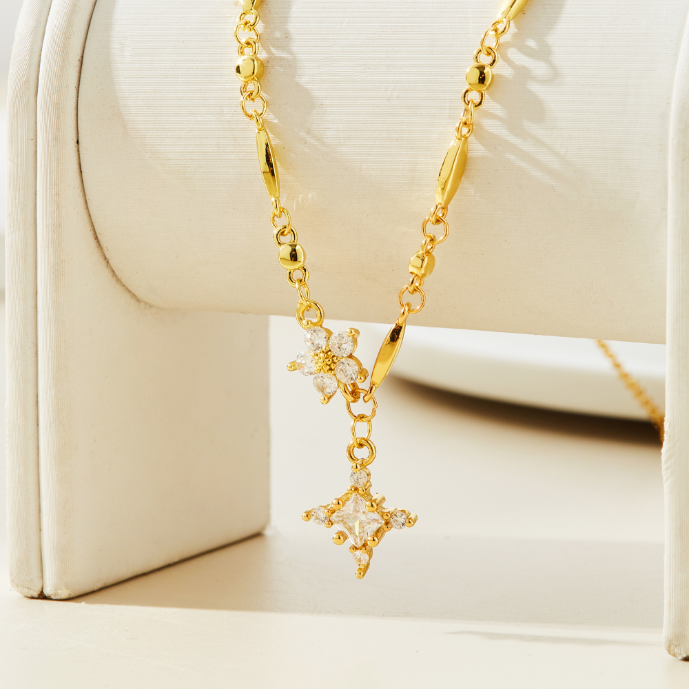 HEAVENLY CROSS NECKLACE