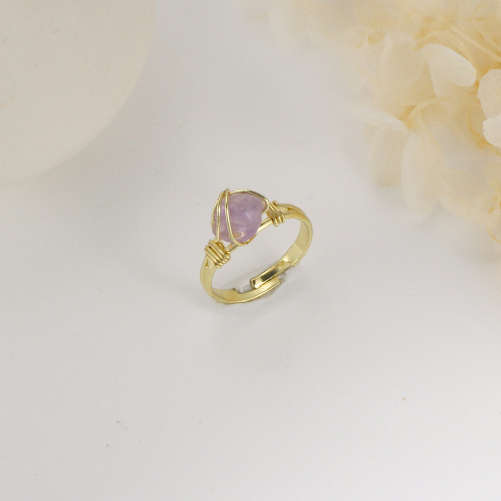 CRYSTAL GEMSTONE RING (ADJUSTABLE)