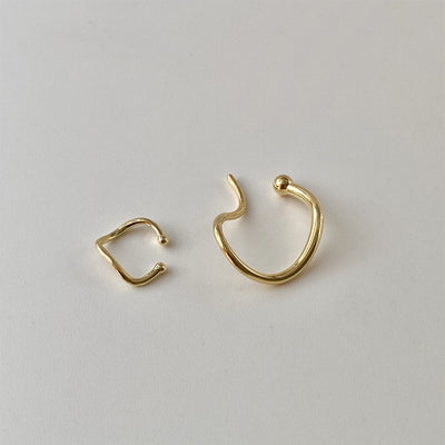 CHUNKY SNAKE-LIKE EAR CUFFS (PAIR)