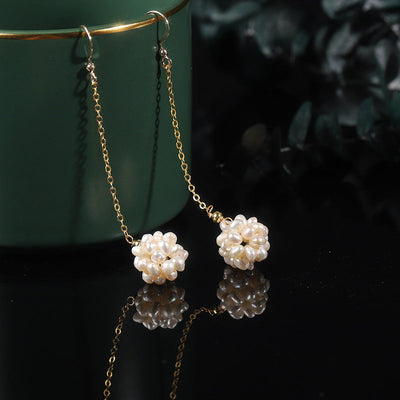 Serene Pearl Cluster Earrings