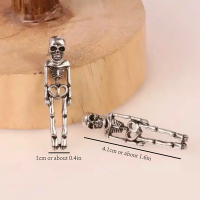 DANGLING SKELETON EARRINGS (PAIR)
