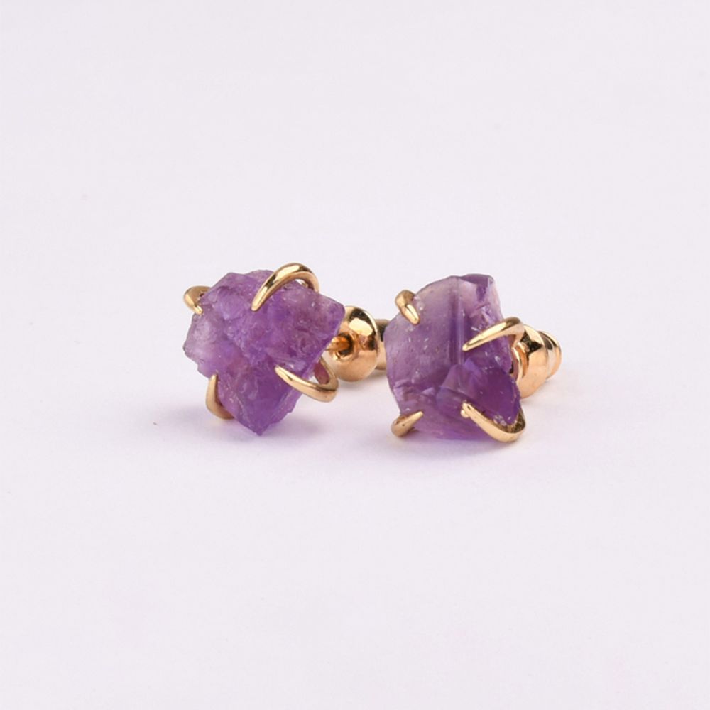 CLAW GEMSTONE EARRINGS (PAIR)