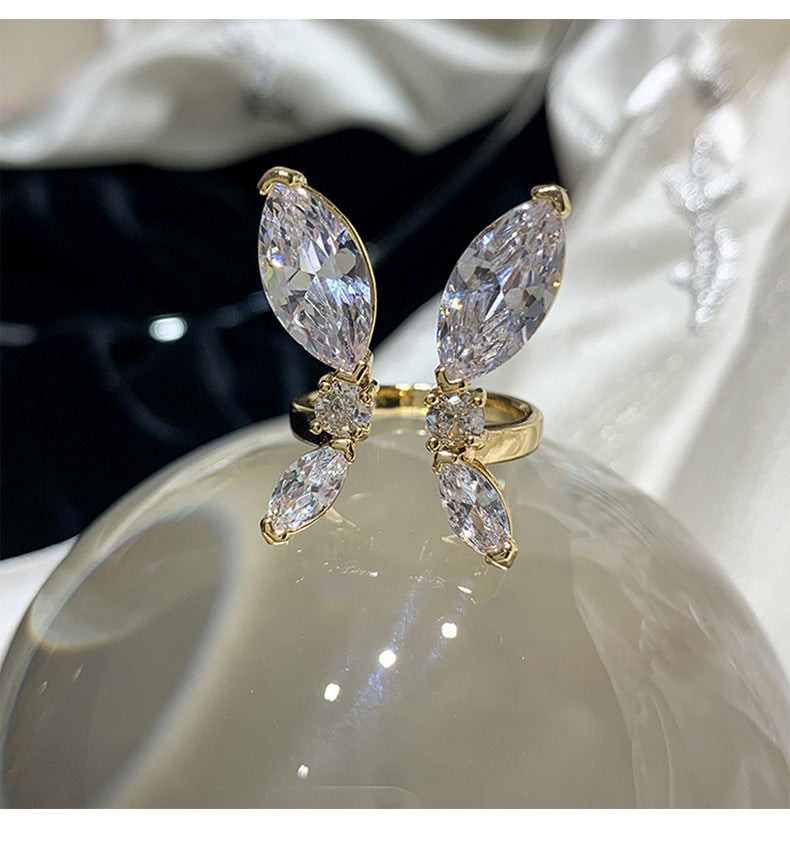 GOLD BUTTERFLY RING (ADJUSTABLE)