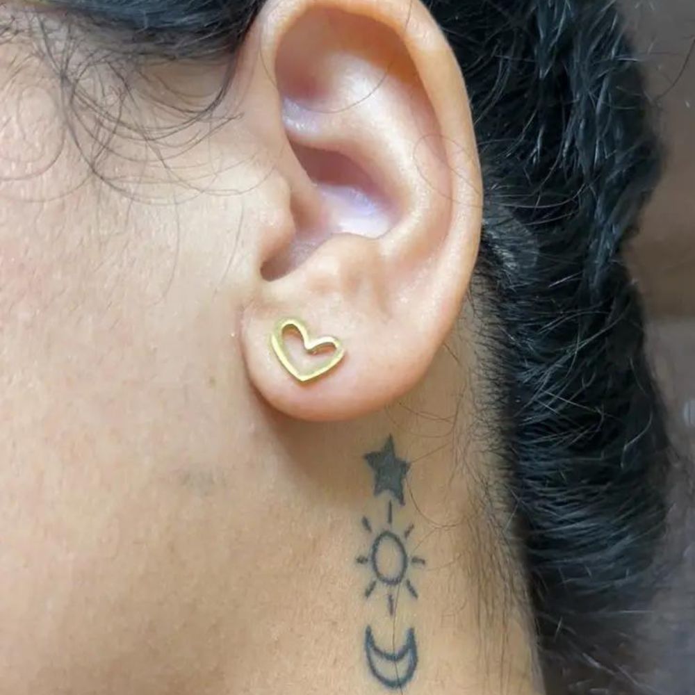 SIMPLE HEART EARRINGS (PAIR)