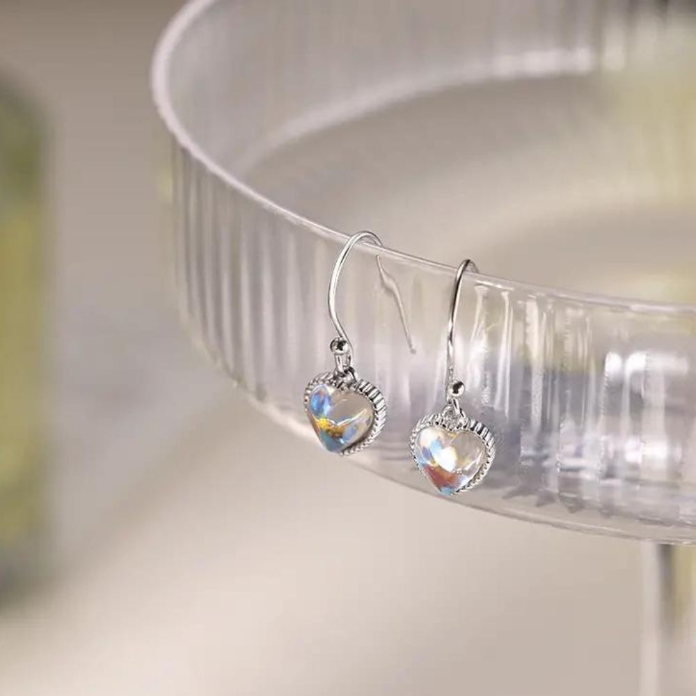 RADIANT HEART DROP EARRINGS (PAIR)