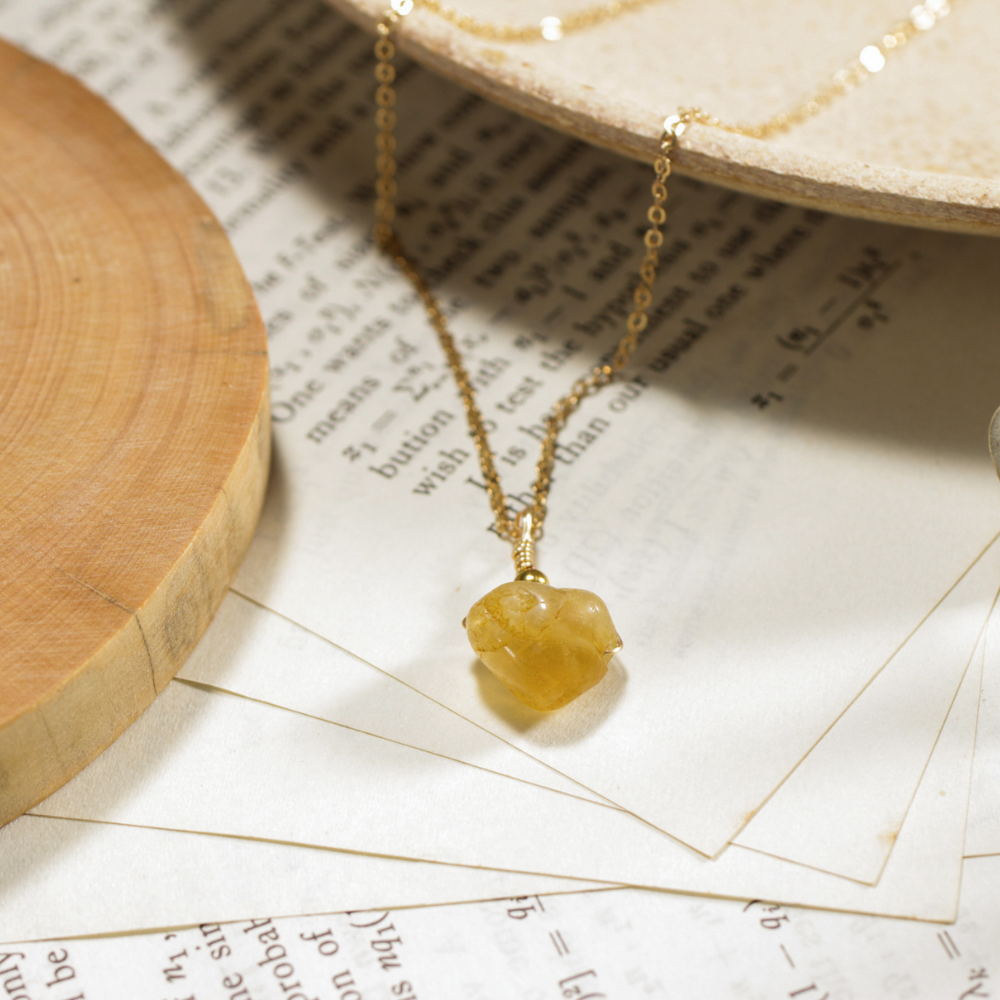 RAW CITRINE NECKLACE