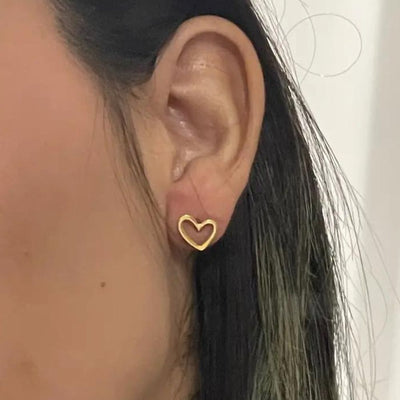 SIMPLE HEART EARRINGS (PAIR)