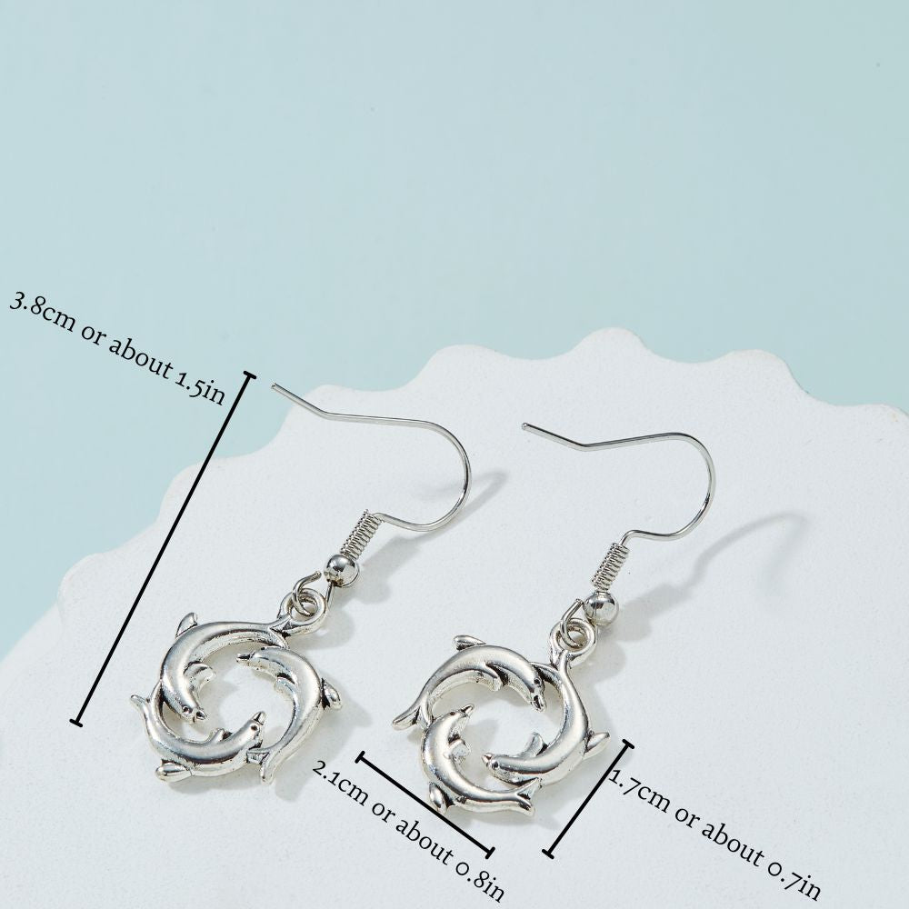 TRIO DOLPHIN EARRINGS (PAIR)