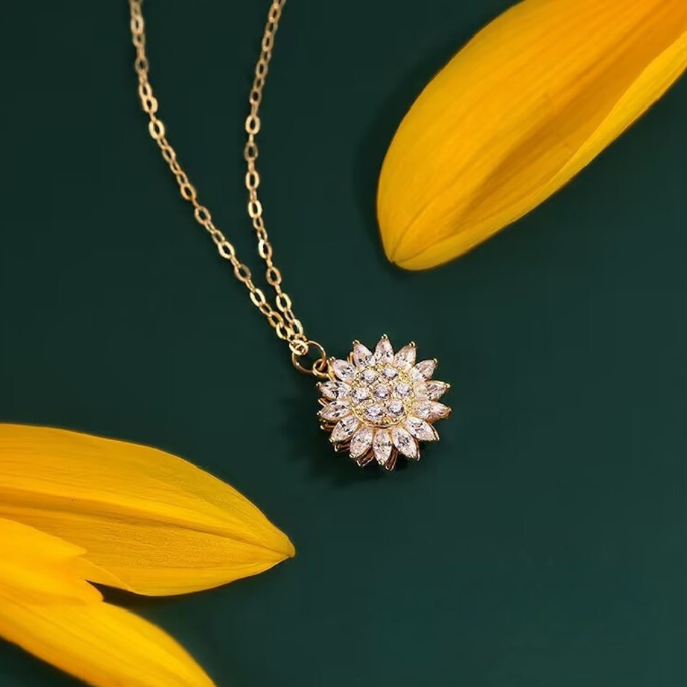 SPINNING SUNFLOWER NECKLACE
