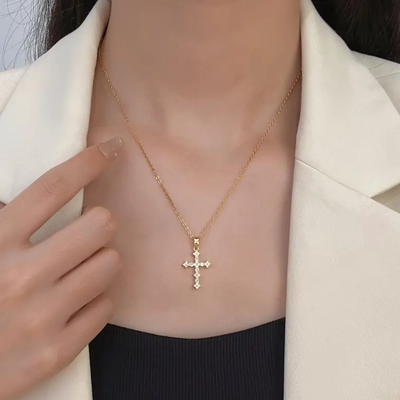RADIANT CROSS NECKLACE