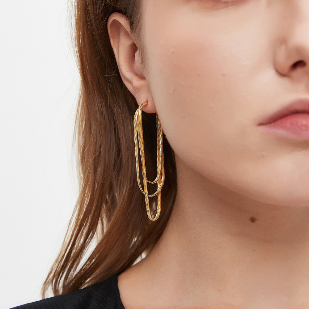 CHAIN TASSEL EARRINGS (PAIR)