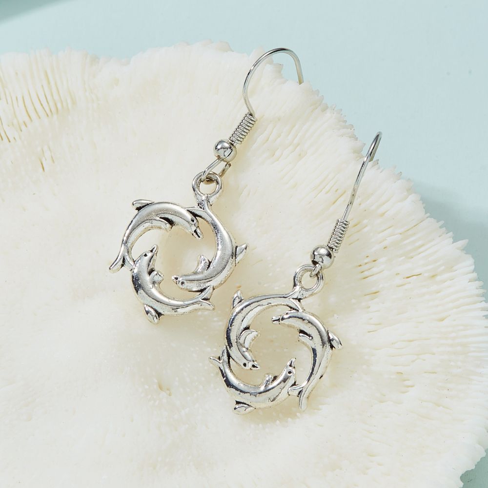 TRIO DOLPHIN EARRINGS (PAIR)