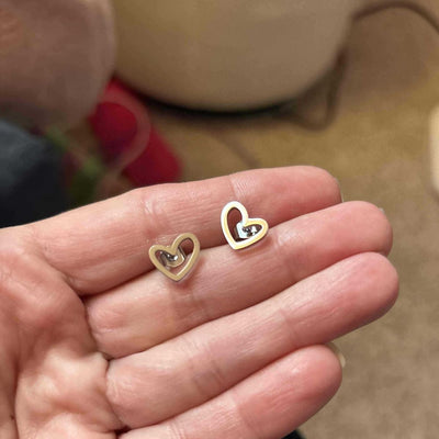 SIMPLE HEART EARRINGS (PAIR)
