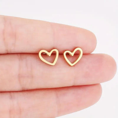 SIMPLE HEART EARRINGS (PAIR)