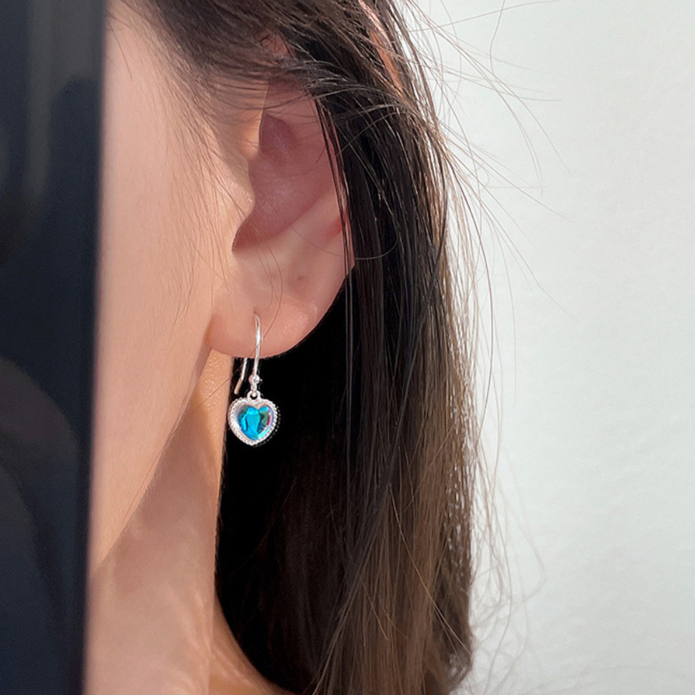 RADIANT HEART DROP EARRINGS (PAIR)