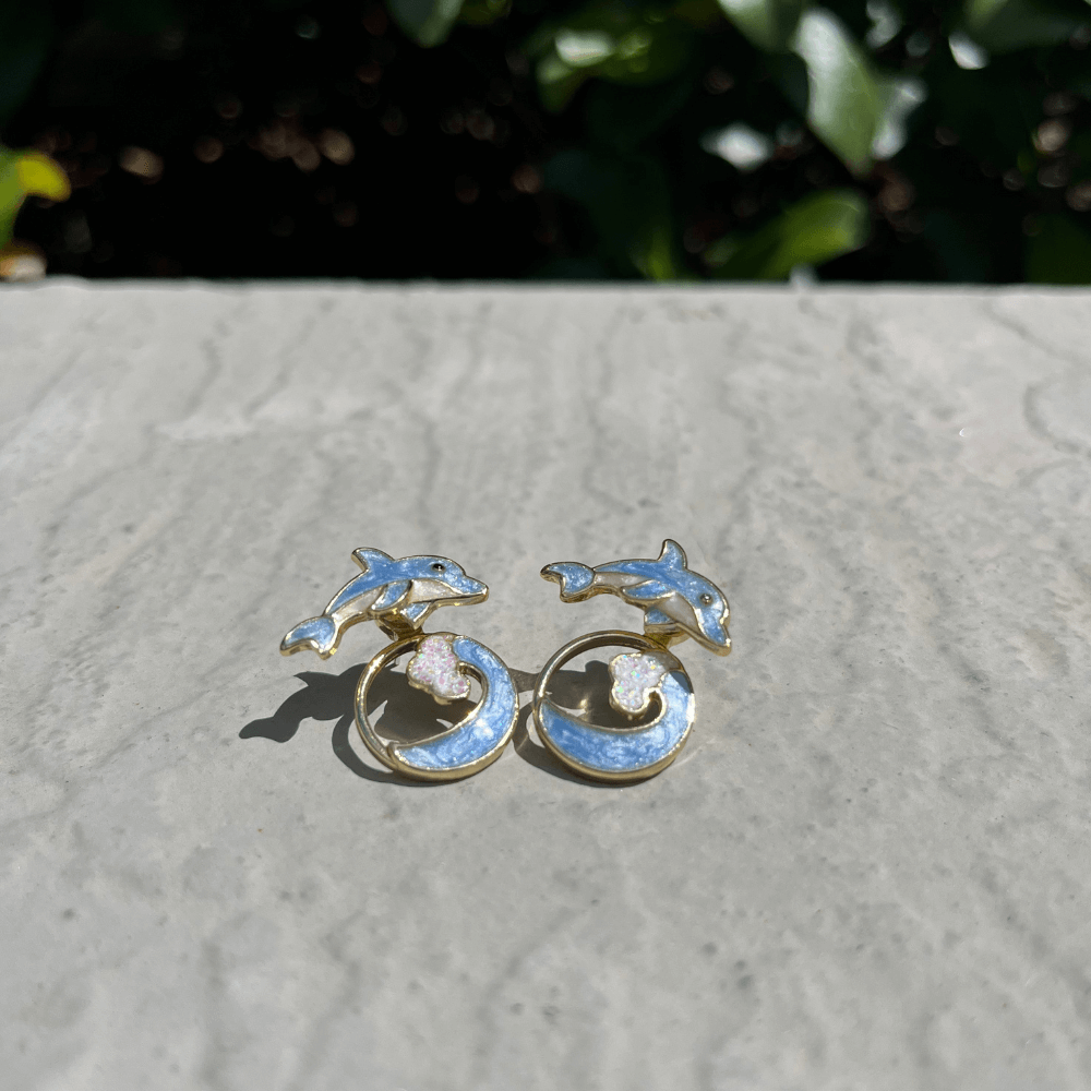 DOLPHIN EARRINGS (PAIR)