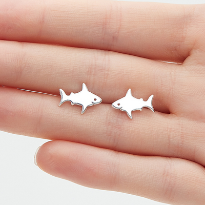 SHARK FISH EARRINGS (PAIR)