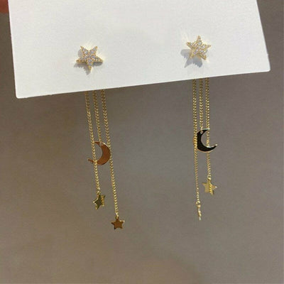 MOON AND STAR EARRINGS (PAIR)