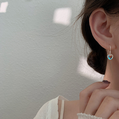 RADIANT HEART DROP EARRINGS (PAIR)