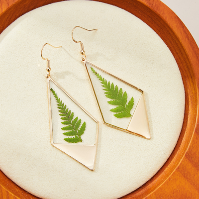 LUXURY FERN EARRINGS (PAIR)