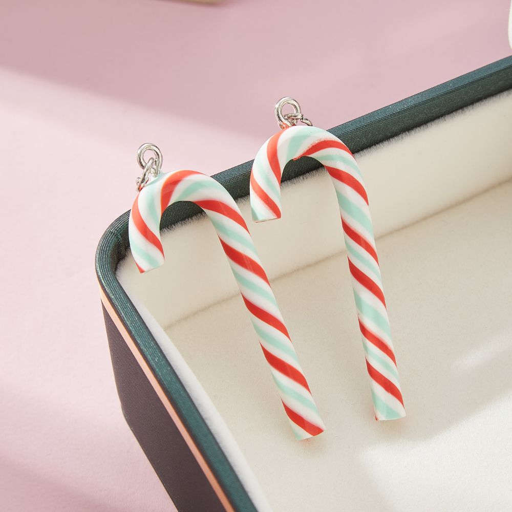 CANDY CANE EARRINGS (PAIR)