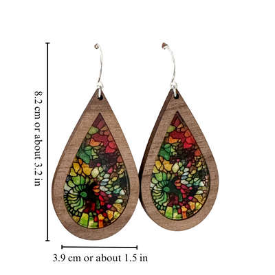 MOSAIC TEARDROP EARRINGS (PAIR)
