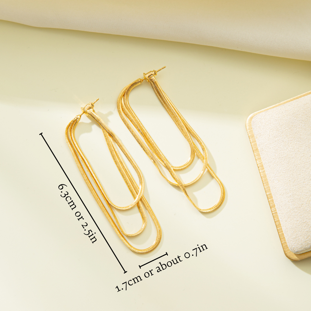 CHAIN TASSEL EARRINGS (PAIR)