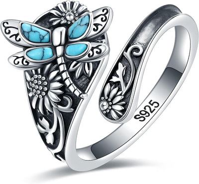 Sterling Silver Turquoise Spoon Ring