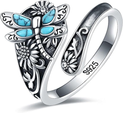 Sterling Silver Turquoise Spoon Ring
