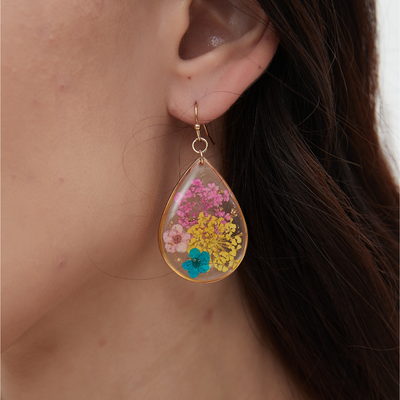 DRIED FLOWER EARRINGS (PAIR)
