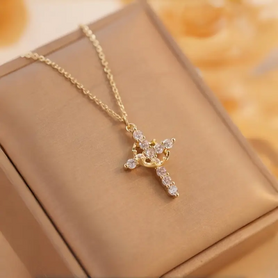 CROWN CROSS NECKLACE