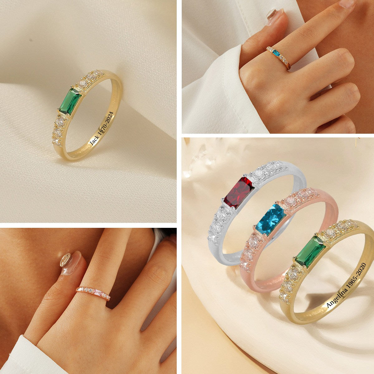 Birthstone Memorial Ring