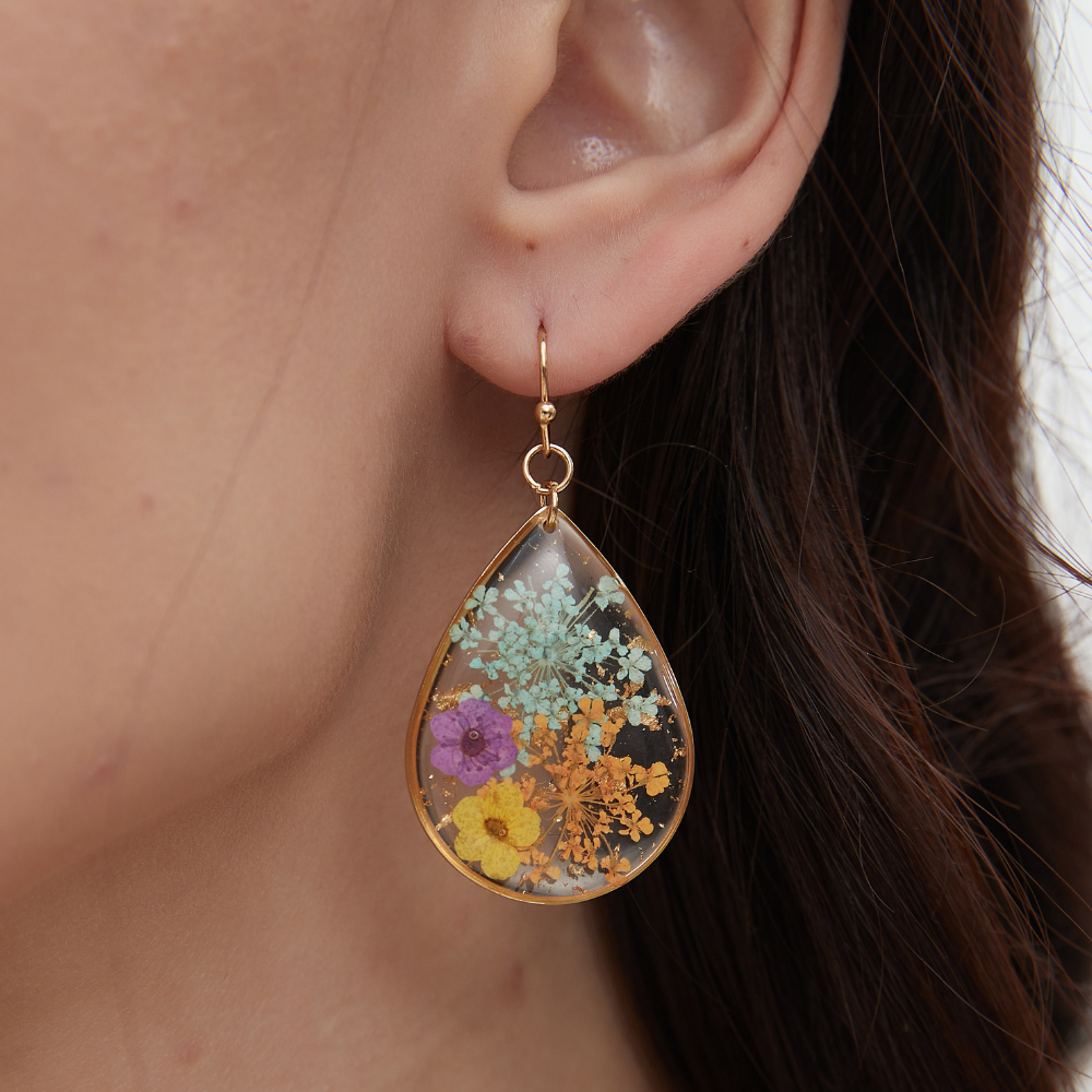 DRIED FLOWER EARRINGS (PAIR)