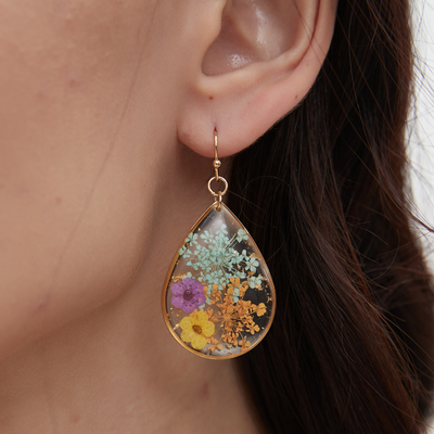 DRIED FLOWER EARRINGS (PAIR)