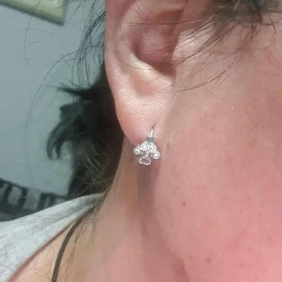 PAW SPARKLE EARRINGS (PAIR)
