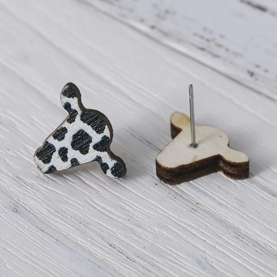 WESTERN COWHEAD EARRINGS (PAIR)