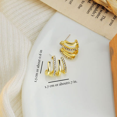 GLITTERY CLAW EARRINGS (PAIR)